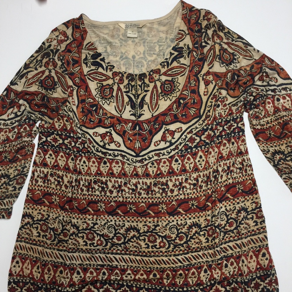 Lucky 1x paisley floral spring tribal beige brown